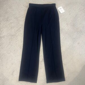 Emma James Petite Career Pants Straight Leg Dark‎ Blue Slacks Medium Petite NWT